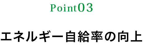 エネルギー自給率の向上